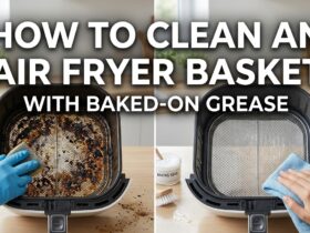 Clean an Air Fryer Basket With Baked On Grease