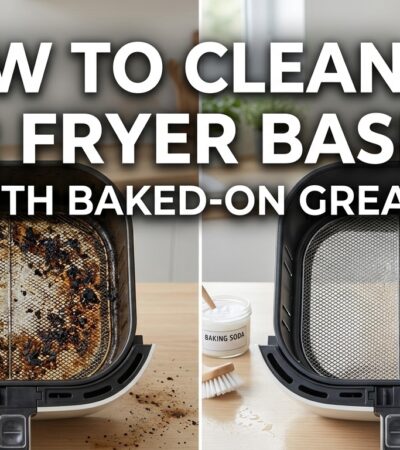 Clean an Air Fryer Basket With Baked On Grease