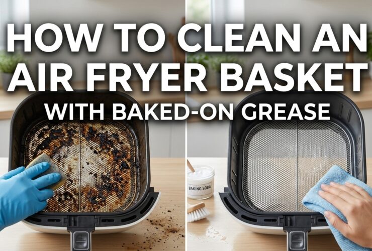 Clean an Air Fryer Basket With Baked On Grease