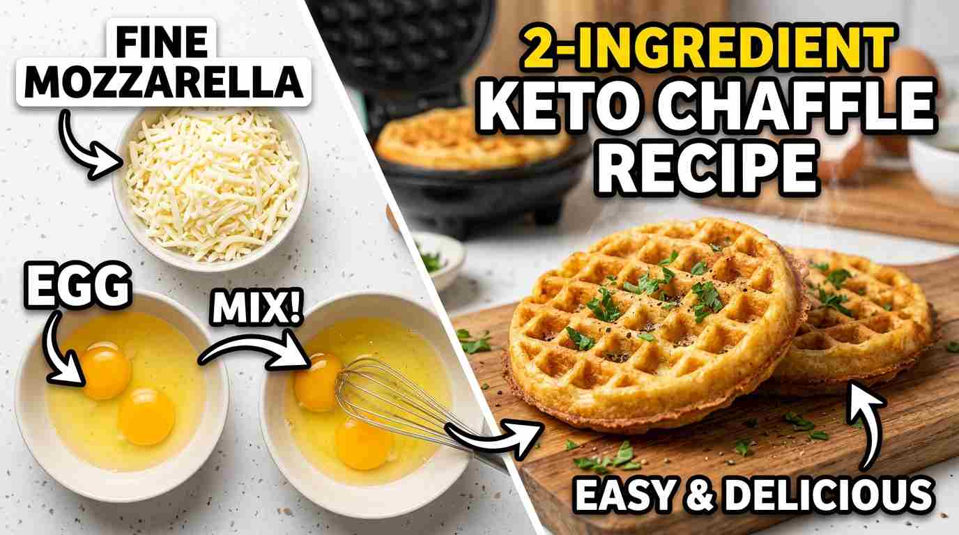 Two-Ingredient Keto Chaffle Recipe - Easy & Delicious
