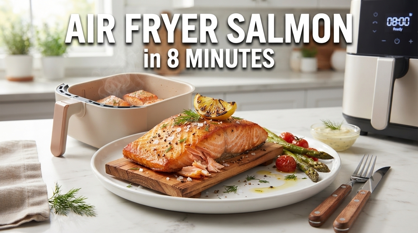 Air Fryer Salmon in 8 Minutes