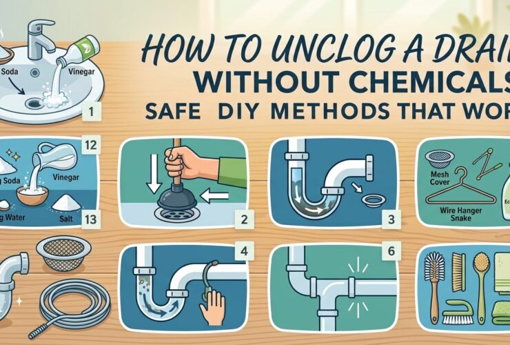 How to Unclog a Drain Without Chemicals: Safe DIY Methods That Work