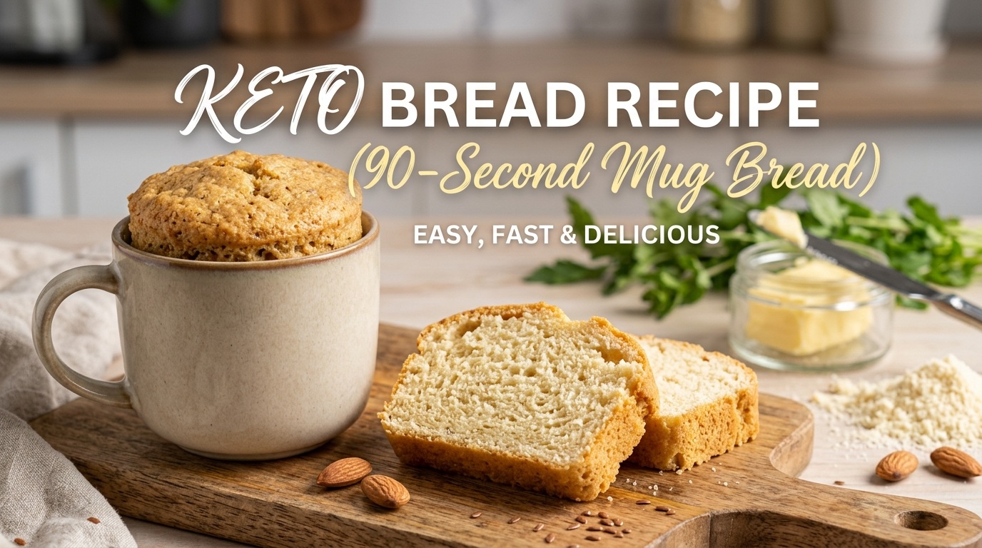 Keto Bread Recipe (90-Second Mug Bread)